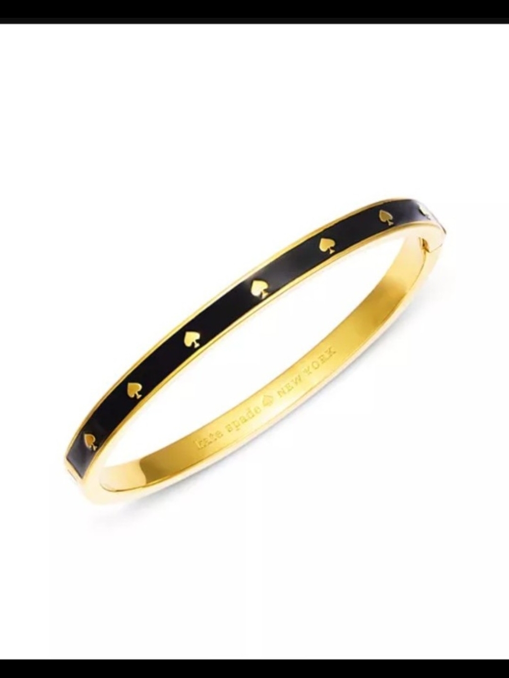 Kate Spade Spot The Spade Enamel Hinged Bangle Bracelet NWT